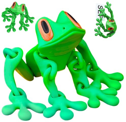 3D Bedruckter Froschs Mit Mehreren Gelenken, Flexible Gelenk Froschs Kühlschrankmagnet, Niedliche Gelenkig Magnet Frösche, Beweglicher Froschs Magnet Ornamente, Für Heimdekoration