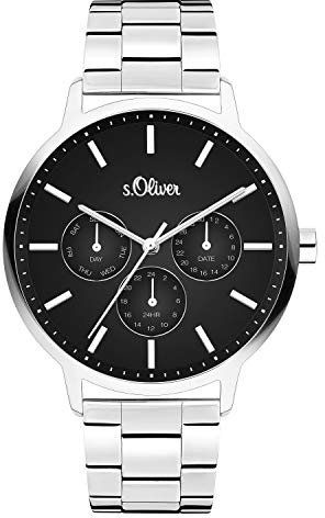 s.Oliver Damen Analog quarz Armbanduhr mit Edelstahl SO-4102-MM