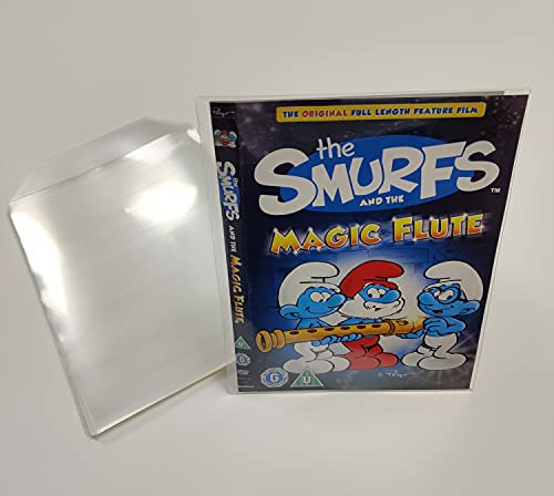 DVD Replacement Case Sleeve Clear Plastic with Flap 10/25/50/100 (50 Pack)