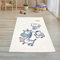 Teppich-Traum Teppich Kinderzimmer Läufer Hochflor flauschig weich kuschelig Tiere Giraffe Zebra Tiger Creme 80 x 150 cm