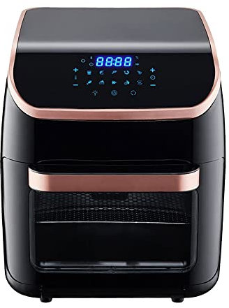Air Fryer, 12L Oil Free Air Fryers 10-in-1 Digital Air Fryer Oven Rotisserie Kit Rotisserie/Air Fry/Roast/Dehydration with LED Touch Screen and Multi-function Racks, 1500W Rap