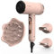 FUNTIN F02 föhn Haartrockner, Bürstenloser Motor High Speed Haartrockner mit Diffusor Kamm Ionic Baby Pink