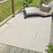 SANAT Berlin Outdoor Teppich Wetterfest - Teppich für den Innen- und Außenbereich - Balkon Teppich Wasserabweisend - Teppiche für Terrasse, Garten, Küche, Bad oder Wohnzimmer - Creme, 60 x 110 cm