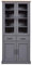 Inter Link – Vitrinenschrank – Buffet-Schrank - Geschirrschrank - Esszimmerschrank - Massivholz FSC – 4 Türen – 2 Schubladen – 3 Fachböden - Forenzo 4T2S – grau/Oak Colori