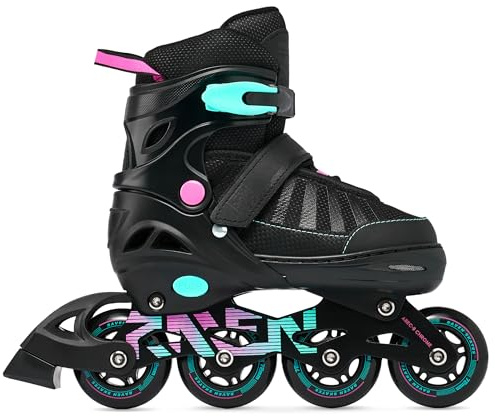 RAVEN Pattini in linea Inline Skates per bambini e adulti OPZIONALE 2in1 con Pattini da ghiaccio regolabili (Oxen Mint/Pink senza pattini, 38-42 (25cm-27,5cm))