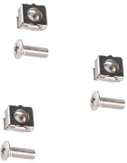 iplusmile 3stücke Käfigmuttern Mit Schrauben Und Unterlegscheiben Für Server-racks Quadratische Rostfreier Einfache Montage Metrisches Sortiment