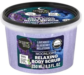 Organic Shop 250ml Body Scrub Sleep Moonlight Relaxing Exfoliate Your Worries Lavender & Blueberry