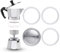4 Stück Espressokocher Dichtungsring 3 Tassen, Silikon Ersatzdichtung mit Aluminium-Siebeinsatz, Dichtungsringe für Kaffeekannen (3 x Silikon Dichtungsring + 1 x Stahlfilter)