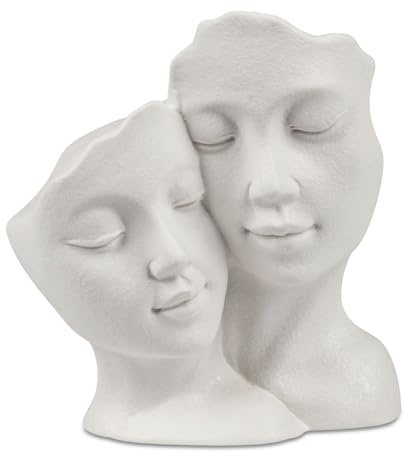 formano Elegante scultura decorativa per coppie, romantica, statuetta decorativa, 18 cm, per soggiorno e camera da letto, senza tempo, in porcellana, matrimonio, San Valentino e anniversario