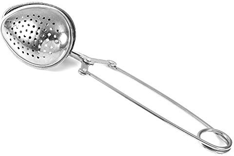 Ejoyous Rostfritt Stål Te Infuser Te Silver Blad Sil med Enkel öppen Knapp för Kökskontor Hus Bred Tillämpbarhet Multifunktionell Design Söt och Praktisk