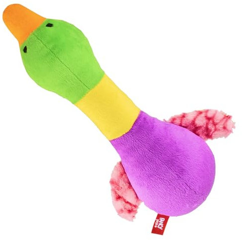 Fancy Pets Antistress Anka för Hundar – 30 cm – Plyschleksak för Små, Medelstora och Stora Hundar – Hundleksak med Ljud för Hundar och Valpar – Lugnande Anka för Hund