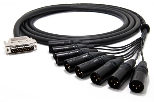 enoaudio Mogami 2932 8 Multicore Analog Kabel Breakout | Gold D-Sub 25 - Neutrik XLR male | HiFi, 1,5 m
