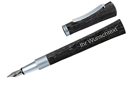 Kalligrafie-Geschenkset Newood black in Bamboo-Box inkl. Laser-Gravur