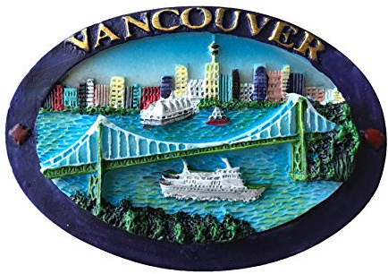 Vancouver Refrigerator Magnet,3D Famous Tourist Souvenirs, Canada Resin Fridge Magnet,Home and Kitchen Decoration