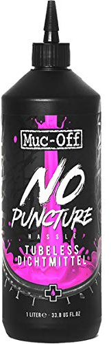 Muc-Off No Puncture Hassle Tubeless Sigillante per pneumatici, 5 litri, di alta qualità, per pneumatici senza tubo, con colorante UV Tracer, sigilla crepe e fori fino a 6 mm