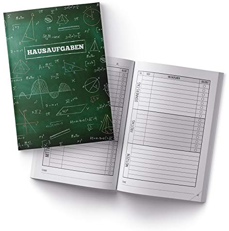 itenga Hausaufgabenheft Formeln Tafel DIN A5 96 Seiten Schulbedarf Meine Hausaufgaben für Gemeinschaftsschule Gymnasium
