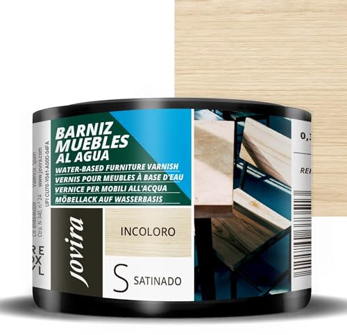 JOVIRA PINTURAS Vernice per Mobili a base d'acqua, per la cura e la decorazione di mobili in legno. (375 Millilitri, Satinato)