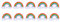 Pssopp Regenbogen Patch Gestickt Regenbogen auf Patch Applique Wolken Nähen Regenbogen Applique für Kinder Kinder Kleidung Kostüm