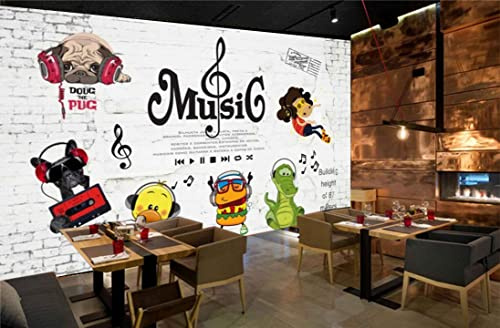 Mystic Walls MWZ3540 Music Toys Signs Quotes HD 3D Wallpaper for Disco Club Karaoke[9 ft x 6 ft] / [274 cm x 183 cm]