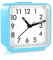 ORIA Silent Alarm Clock, Battery Operated Bedside Clocks, Luminous Large Display, Snooze Night Light Function, Gentle Wake, Easy Set for Elder (Blue, Powered by 1 AA Battery, Not Included)