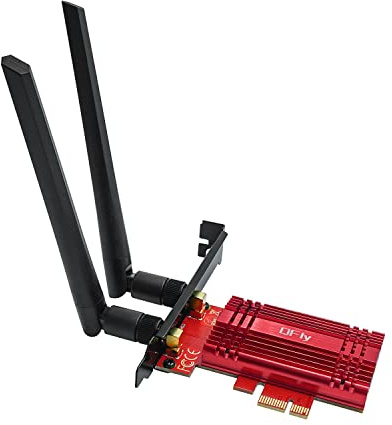 WiFi Card 6E 5400Mbps (6GHz&5Ghz&2.4GHz) PCIe WiFi 6E Card, Bluetooth 5.3, AX210 Module Inside,PCI-E Wireless WiFi Network Adapter Card for Desktop PC Windows10/11 64bit