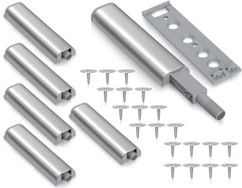 Lhbwhiz 5 stycken tryckdörröppnare, tryck för att öppna dörren, skåpdörrdämpare, tips on trycköppnare, tryckknapp, lådedämpare, beslag för dörrar beslag möbler lådor