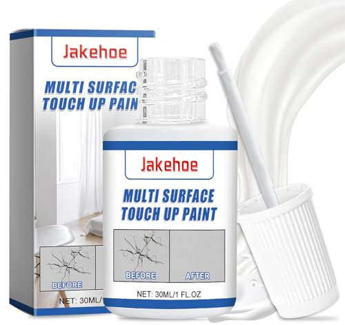 Pintura Blanca para Reparación de Paredes y Cerámica - 30 ml, Resistente al Agua, Cubre Grietas y Arañazos en Bañeras, Lavabos y Superficies,secado rápido