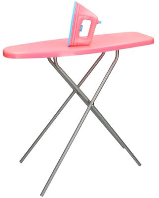 A2Z 4 Kids Pink Ironing Board & Iron Toy Foldable Metal Legs Perfect For Kids Role Play Fun Educational Pretend Play Toy