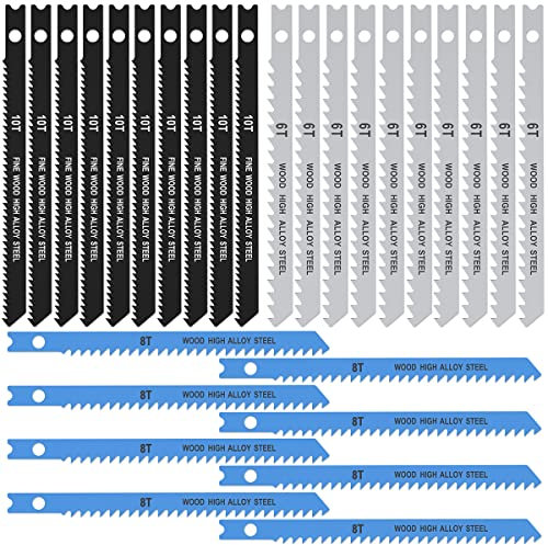Harupink Set di 25 lame per seghetto alternativo a U in acciaio al carbonio, manipolazione di lavori di taglio complessi, accessori per seghetto alternativo ideale per tagli su legno, metallo e