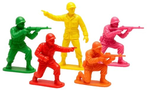 ASPIRE UK 40 Pack Mini Army Men Toys For Kids Set Military Soldier Figures Plastic War Game Playset for Children Birthday Gift Party Favor and Model collection