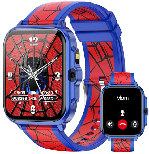 Vapaito Smart Watch for Kids,1.85 Fitness Tracker,AI,Games,Sports,Sleep Monitor,Camera,Videos,Alarm Play Music Flashlight Pedometer Stopwatch Pedometer IP68 Waterproof Gift for Boys and Girls (Blue)