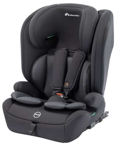 Bebeconfort EverFix Plus i-Size, Evolutive Car Booster Seat, 15 Months - 12 Years, 76-150 cm, ISOFIX Toddler Car Seat, Side Impact Protection, 14 Headrest Positions, Full Black