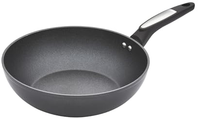 Morphy Richards Stirfry Pan, Forged Aluminium, 28cm, Non-Stick Ceramic Coating, Soft Touch Handles, Even Heat Distribution, Suitable for All Hobs, Black, 850702