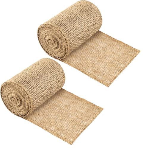 Lawnoval Lot de 2 rouleaux de protection en toile de jute pour protéger le tronc d'arbre et les écorces de plantes 20 cm x 5 m