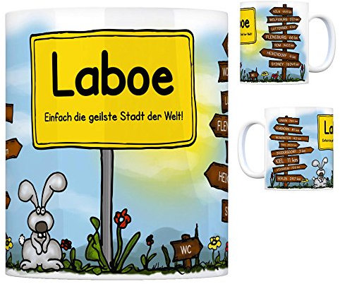 Laboe - Einfach die geilste Stadt der Welt Kaffeebecher Tasse Kaffeetasse Becher mug Teetasse Büro Stadt-Tasse Städte-Kaffeetasse Lokalpatriotismus Spruch kw Kiel Köln London Elmshorn Flensburg