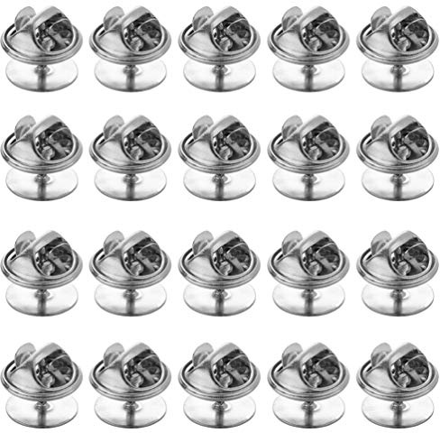 EXCEART 120 Piezas Mariposa Embrague Tachuelas Pin Backs Insignia Embragues Repuesto Pines de Solapa Soportes para DIY Citation Bars Nombre Etiquetas Juguete Alfileres Joyería Hacer Plata