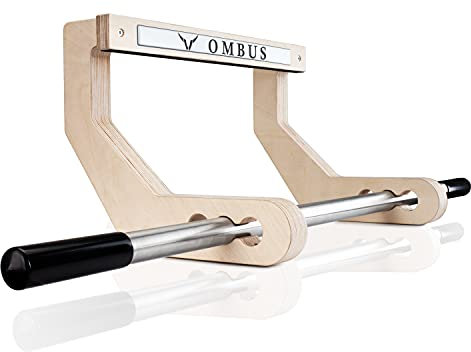 Klimmzugstange Holz I Made in Germany I stabile Reckstange Türrahmen ohne Schrauben I Pull Up Bar und Klimmzug aus geschliffenem Edelstahl und Hartholz