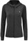 donhobo Damen Laufjacke Sportjacke Trainingsjacke Langarm Fitness Yoga Jacke mit Taschen Daumenloch Atmungsaktiv (Dunkelgrau, L)
