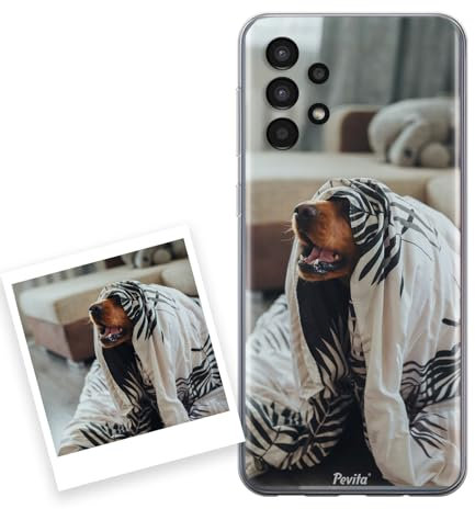 Pevita Personalised Samsung Galaxy A13 4G Case – Custom Phone Case with Your Photo – Create Your Own Mobile Cover – Unique Gift – Upload Picture (Galaxy A13 4G)