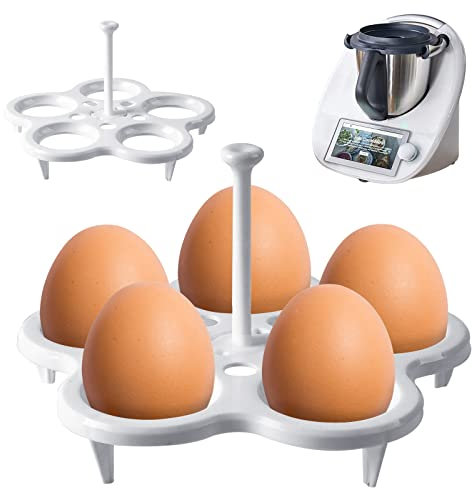 2 Pcs Eierhalter Eier Kochen Halter Zubehör passend für Thermomix - TM6 TM5 TM31,Dämpfen eierkocher topfeinsatz, Egg Holder for Cooking, Hühnereierkocher Machen Sie Bis zu 5 Gekochte Eier Anti