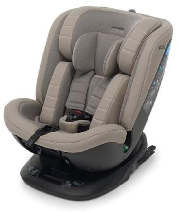 Foppapedretti Clock i-Size Kinderautositz 360° drehbar für Kinder mit einer Körpergröße von 40 bis 150 cm, Desert