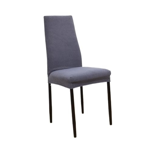 Fundas for sillas de Comedor con Respaldo Estrecho, Funda de Asiento elástica Gruesa de poliéster for Oficina, Hotel, Restaurante, Funda for Silla de Banquete Fundas Sillas De Comedor (Color : Grey,