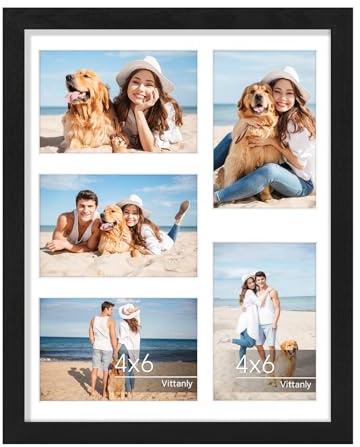 Vittanly 11x14 Collage Picture Frame for Wall Mounting, Black