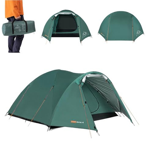 KADVA Camp 4 Tente à Lancer Adulte Unisexe, Vert, 300 x 210 x 125 cm