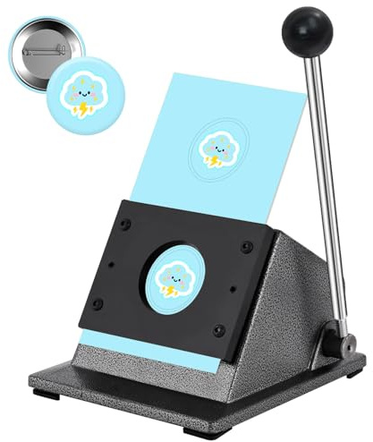 YUCHENGTECH 3,2 cm Knopf-Papierschneider, grafischer Stanzer für Knöpfe, 4,4 cm, robuster Kreisschneider, Stanzer für Schrottpapier, Folien, Karton, Fotopapier (für 32-mm-Tasten)