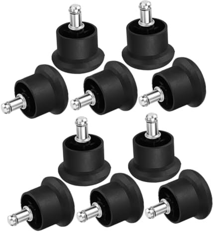LIFKOME Lot de 10 Patins De Chaise Et roulettes De Remplacement Butées Antidérapantes pour Chaises De Bureau Protection Sol Pieds Fixes
