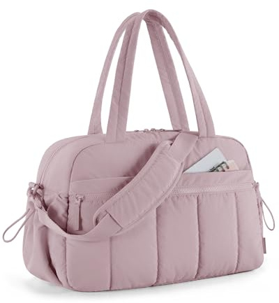 Bagsmart Borsa da viaggio da donna, borsa da weekend da 24l, impermeabile, borsa da viaggio, bagaglio a mano, borsa da palestra, borsa per clinica, borsa per la nascita, per ospedale, con PVC, borsa