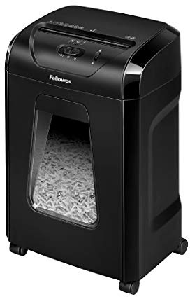 Fellowes Powershred 12 Sheet Cross-Cut Paper Home Office Paper Shredder, 19.50 H x 9.69 W x 13.44 D