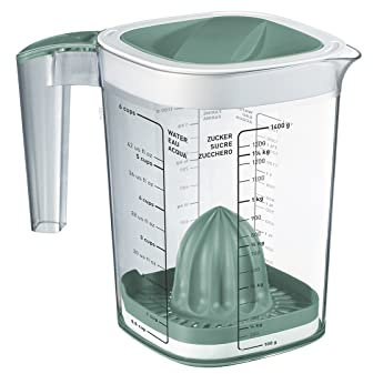 Rotho Loft 1026005092 - Misurino in plastica (SAN), senza BPA, turchese/trasparente, 1,5 l