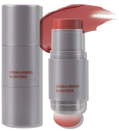 Boobeen Creme Rouge Stick Doppelkopf Leichtgewicht Langlebige Farbe Natürliche Rouge Makeup Stick Multi Gesicht erröten für Wange, Lippe und Auge